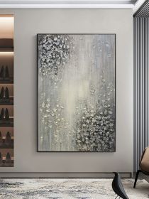 Hand Painted Abstract Oil Painting White Texture On Canvas Abstract Wall Art Picture Living Room Bedroom Wall Decor Unframed (size: 60x90cm)